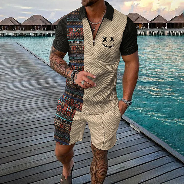 Emil | Men's Time Traveler Polo Shirt & Shorts Set with Pockets