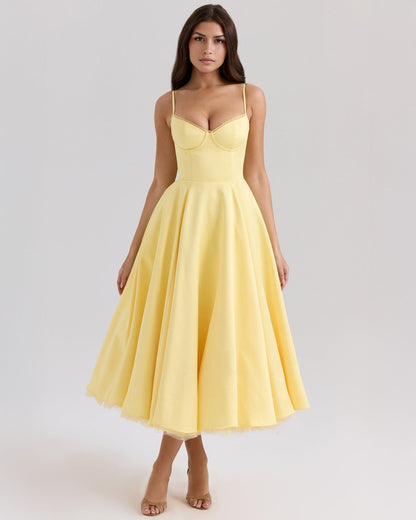 Ophira | Women's Classy Corset Midi Dress