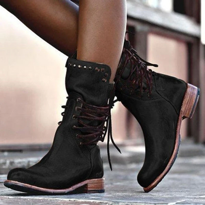 Wynona | Women's Orthopedic Lace-Up Rustic Vintage Boots