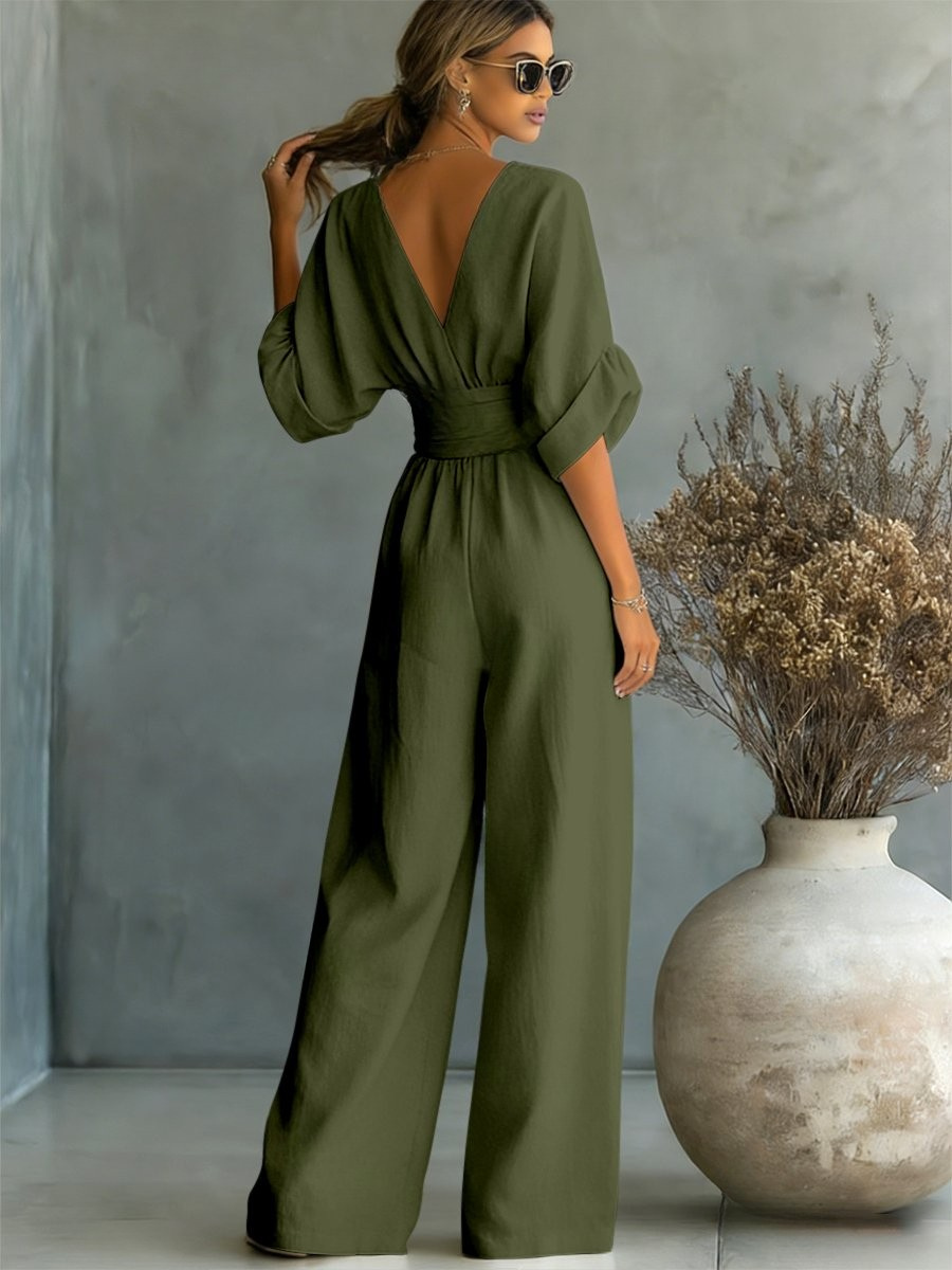 Elira | Essential V-Neck Jumpsuit
