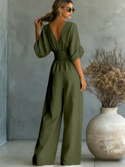 Elira | Essential V-Neck Jumpsuit