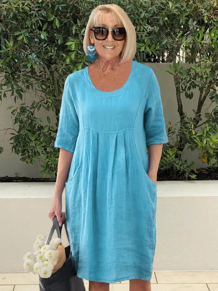 Lisa | Women's Summer Midi Dress With Pockets