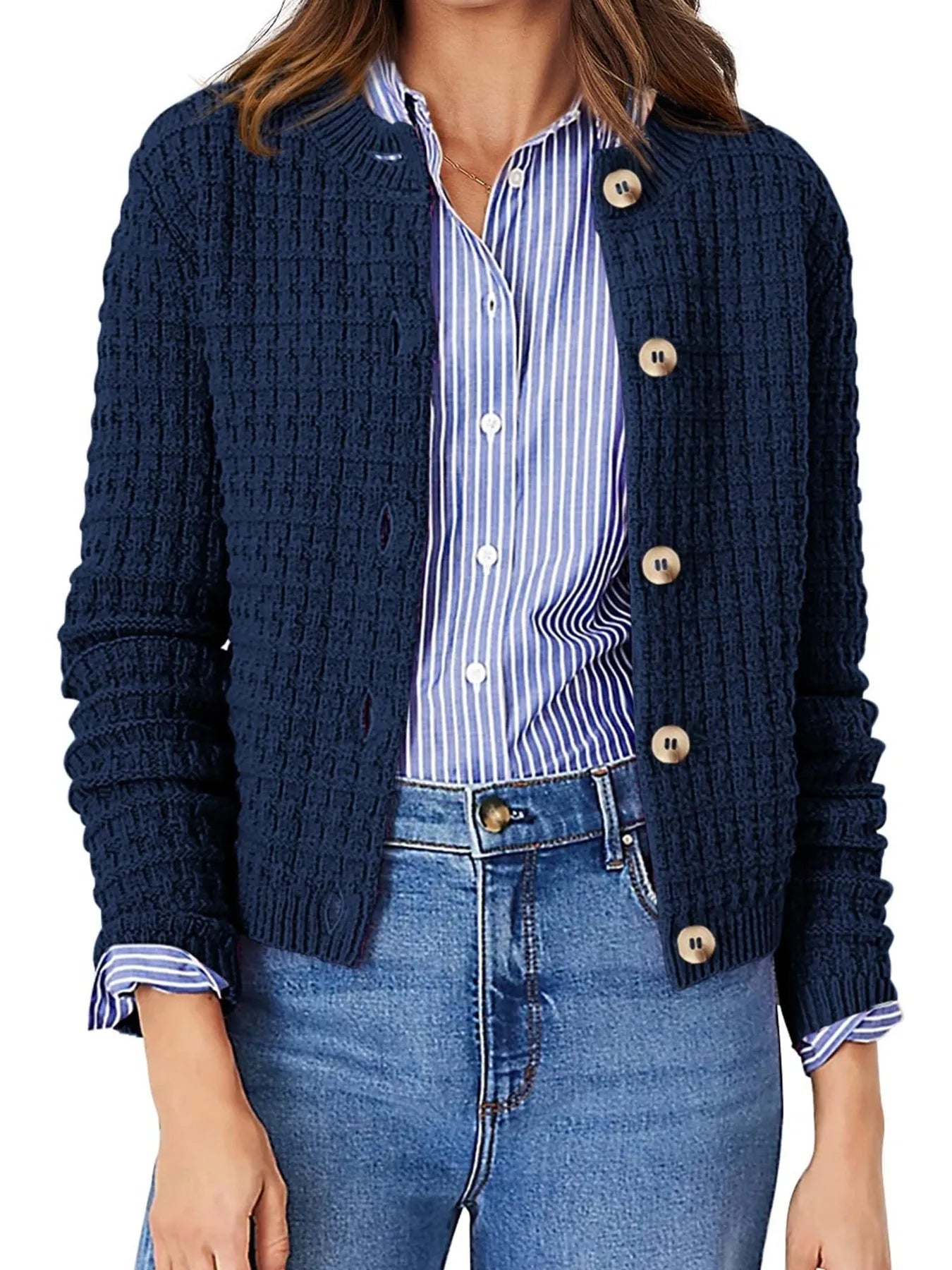 Harper | Women's Cardigan with Button Placket