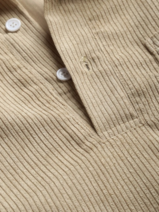 Men's Long Sleeve Shirt with Half Button Placket