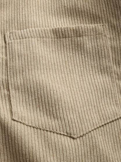Men's Long Sleeve Shirt with Half Button Placket
