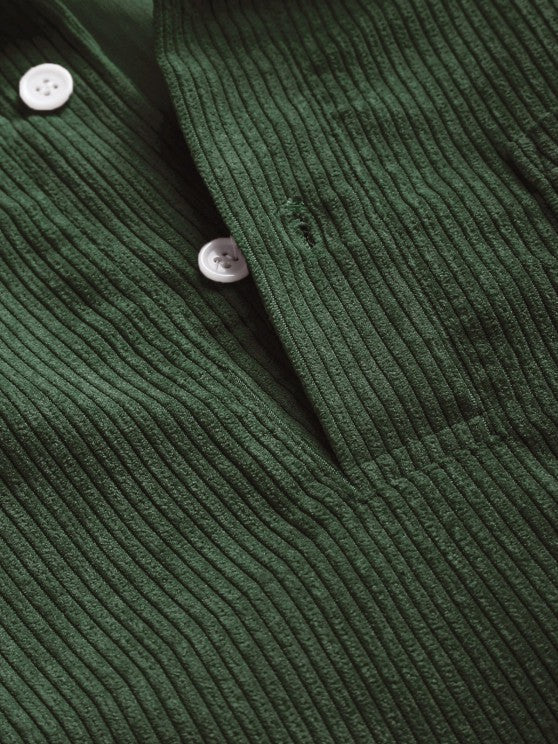Men's Long Sleeve Shirt with Half Button Placket