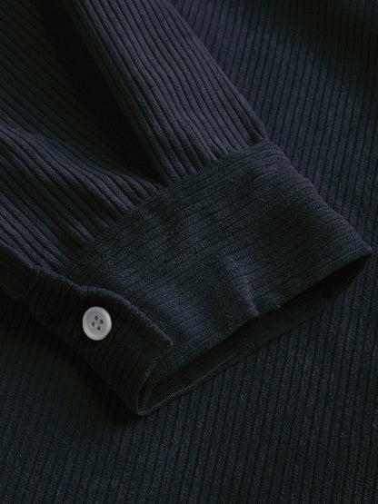 Men's Long Sleeve Shirt with Half Button Placket