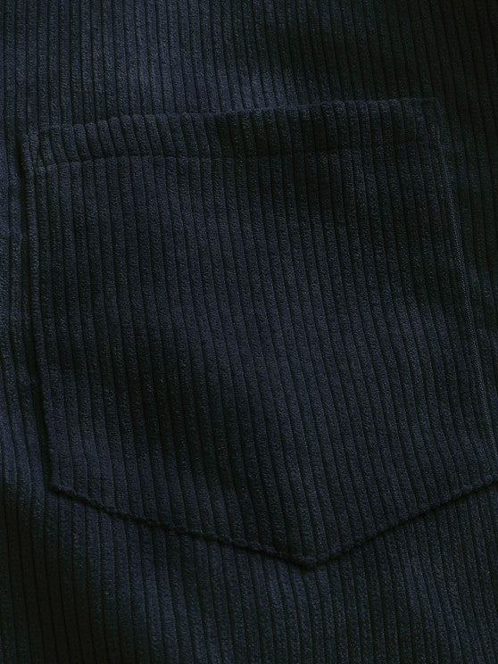 Men's Long Sleeve Shirt with Half Button Placket