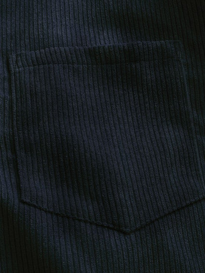 Men's Long Sleeve Shirt with Half Button Placket