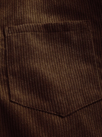 Men's Long Sleeve Shirt with Half Button Placket