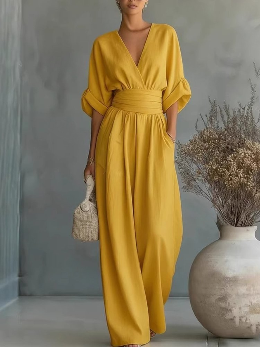 Elira | Essential V-Neck Jumpsuit