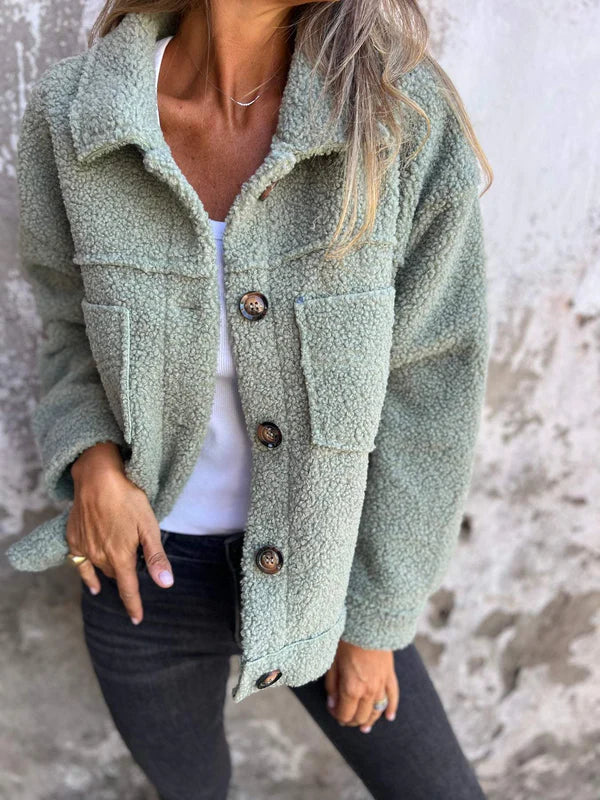 Dion | Women's Short Jacket with Lapels and Pockets
