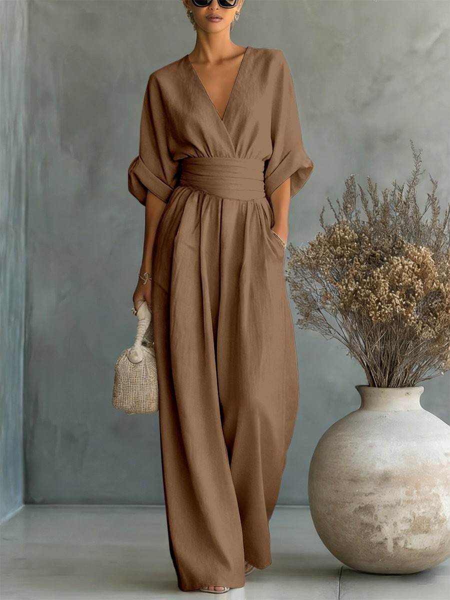 Elira | Essential V-Neck Jumpsuit