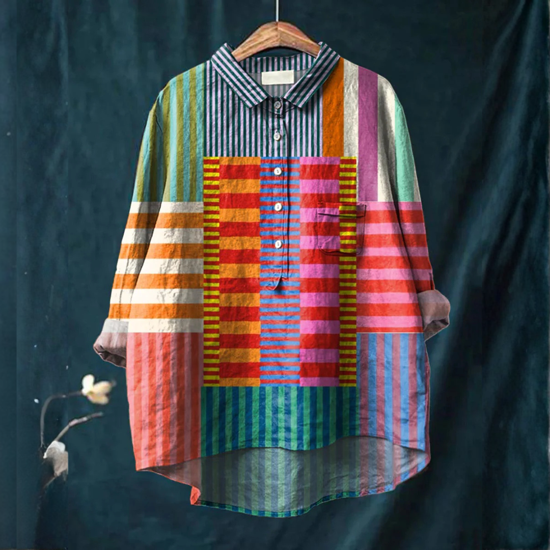 Fiorella | Women's Longline Patterned Shirt