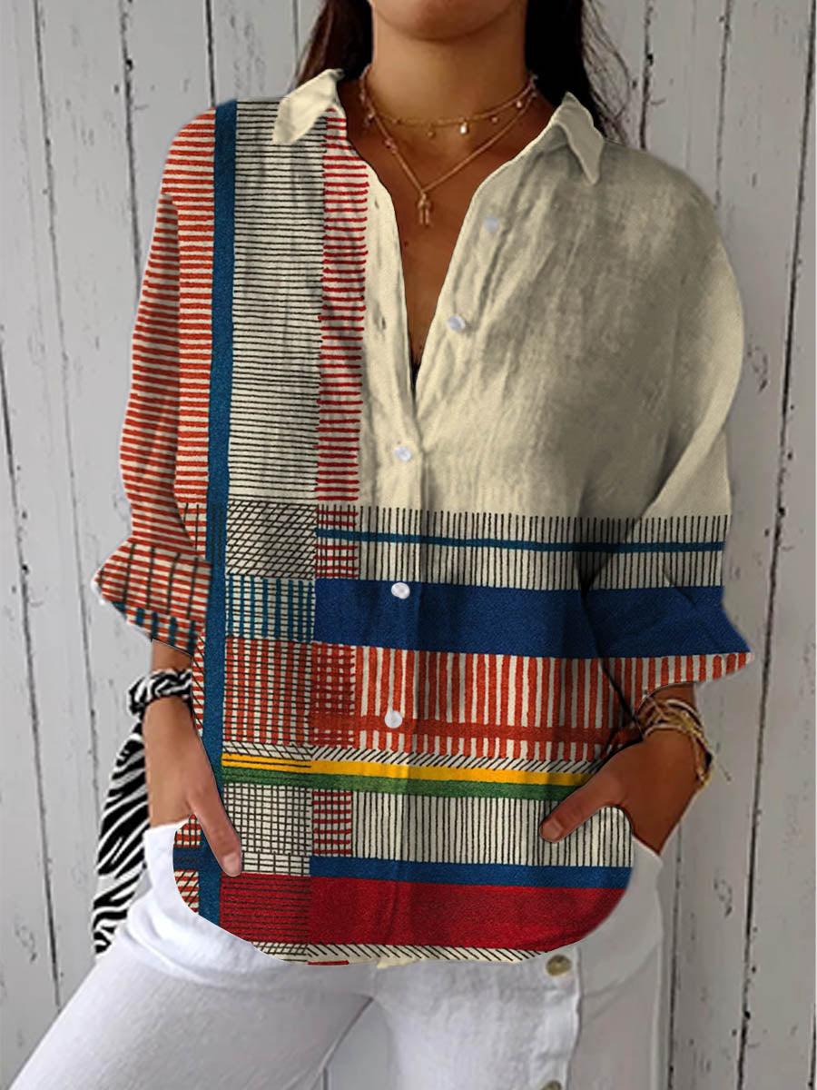 Freyja | Women's Blouse with Artistic Pattern