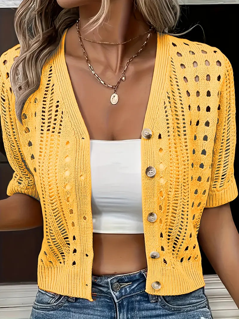 Kendall | Women's Trendy Short Sleeve Cardigan