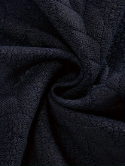 Men's Brit & Boho | Casual Jacquard Quarter-Zip Jumper