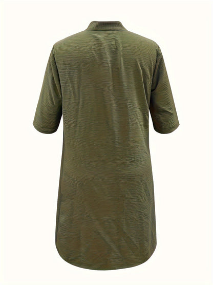 Hannah | Women's Casual Midi Dress with Button Placket