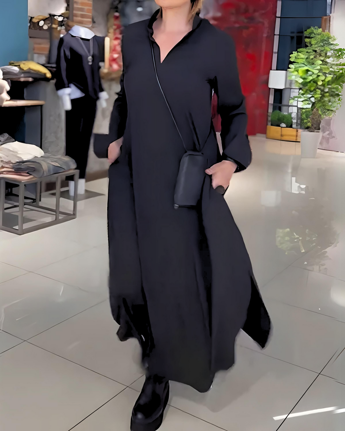 Zoe | Women's Comfortable Maxi Dress with Side Slit