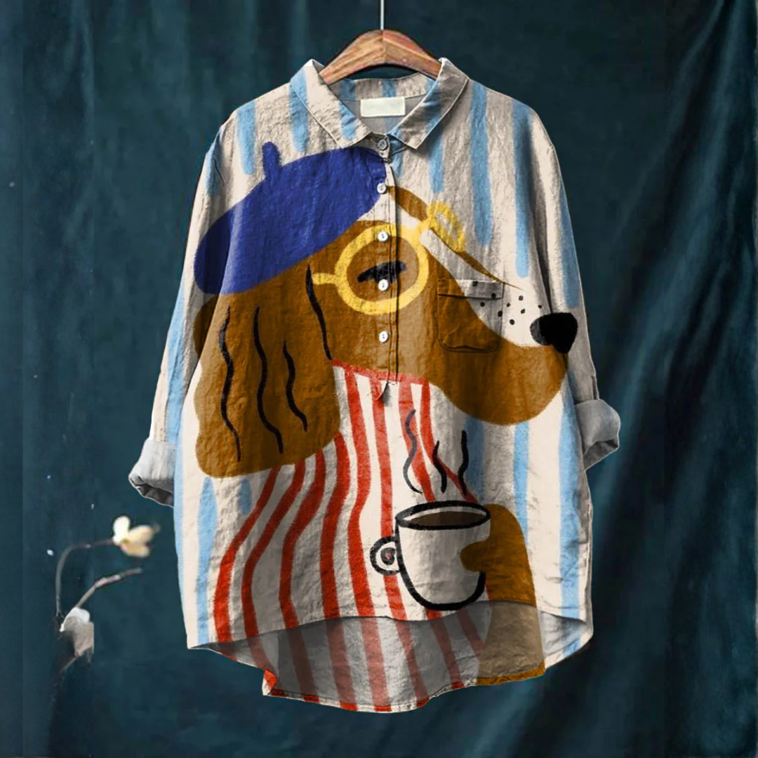 Valeria | Longline Patterned Shirt