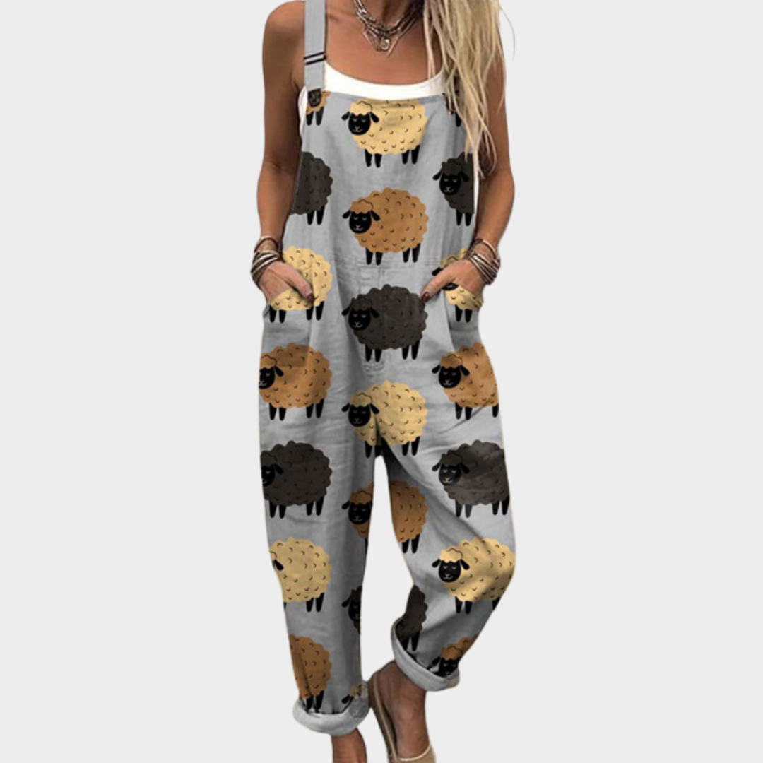 Women's Comfortable Printed Dungarees