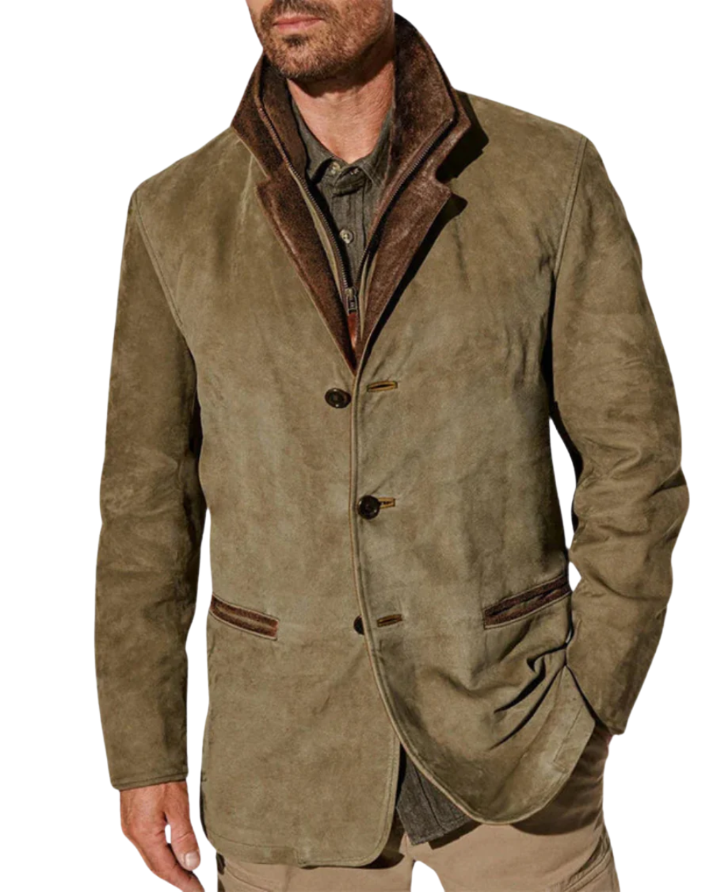 Men's Vintage Jacket with Long Sleeve