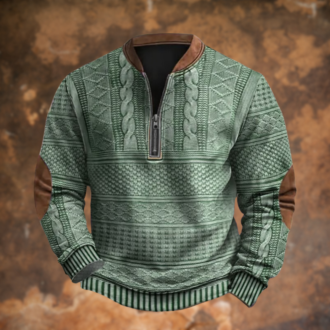Ford | Men's Textured Half-Zip Pullover Jumper