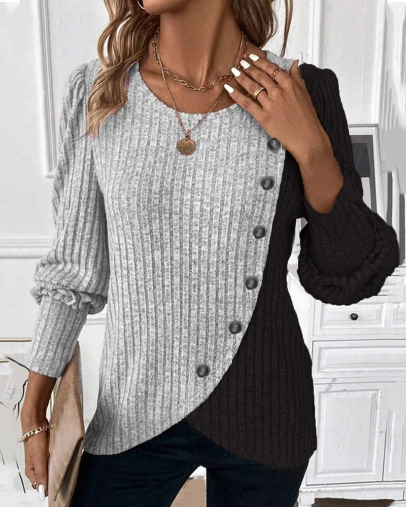 Evelyn | Women's The Colour-Block Casual Top