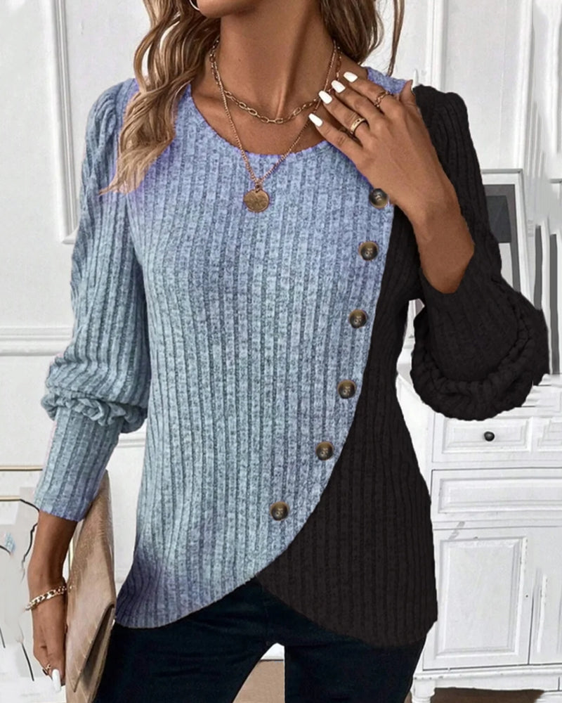 Evelyn | Women's The Colour-Block Casual Top