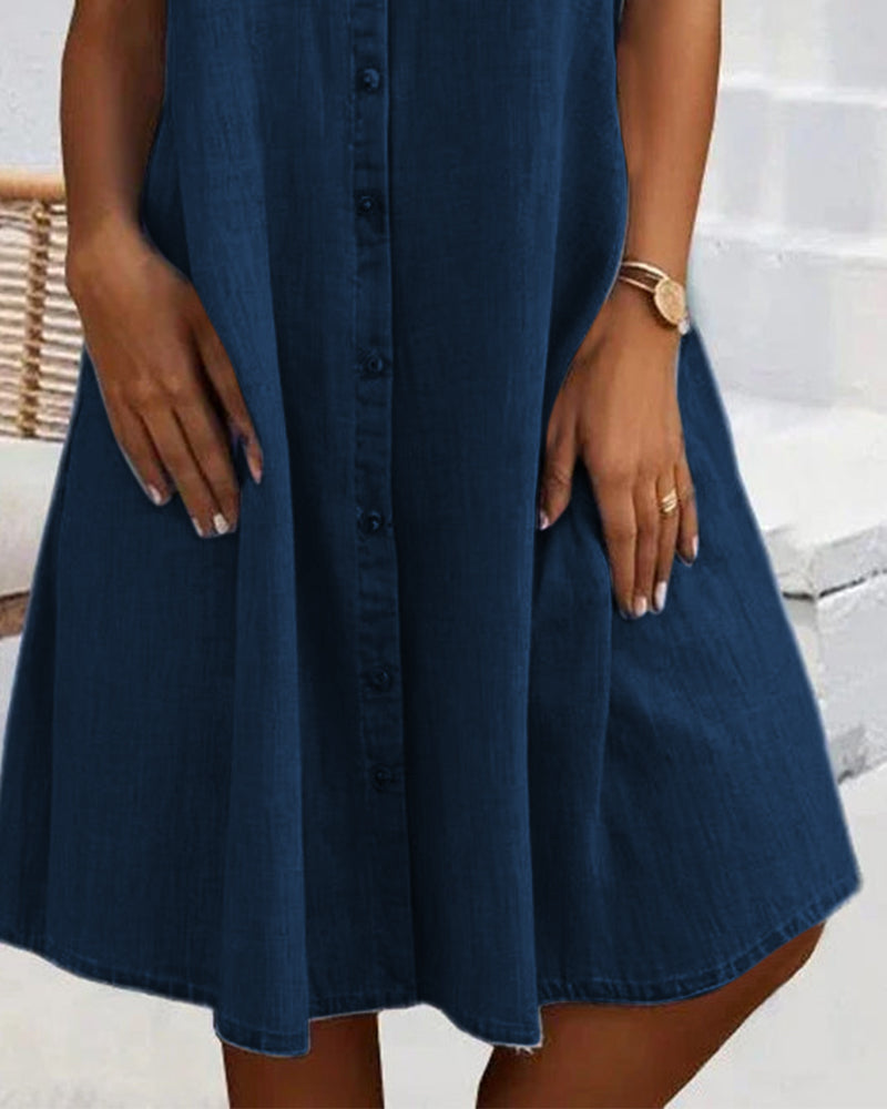 Sandra | Women's Airy Summer Dress with Round Neck and Short Sleeve