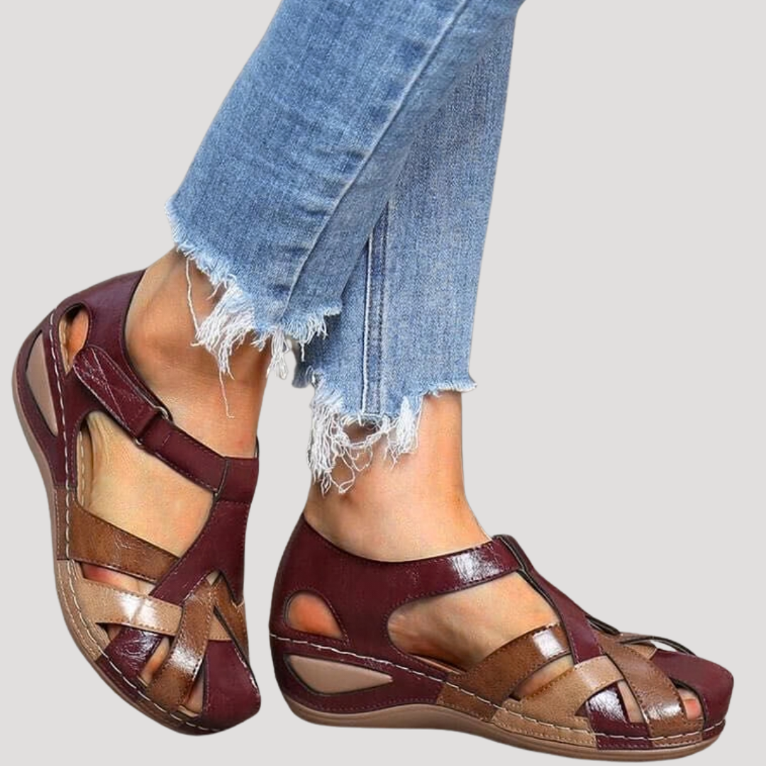 Cushioned Slip-On All-Day Wear Women's Closed-Toe Walking Sandals Designed for Comfort