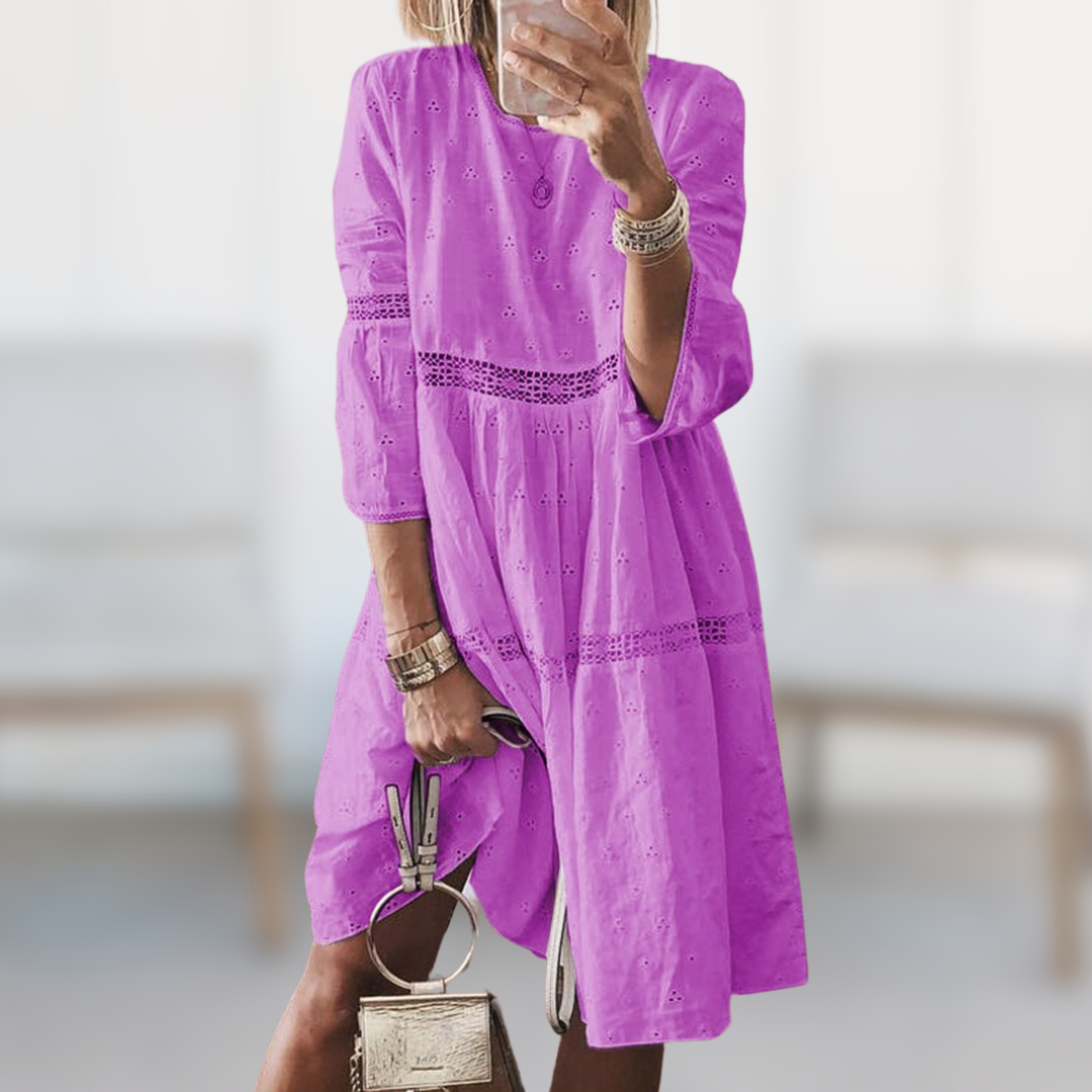 Vera | Women's Elegant Summer Midi Dress with Cut-Out