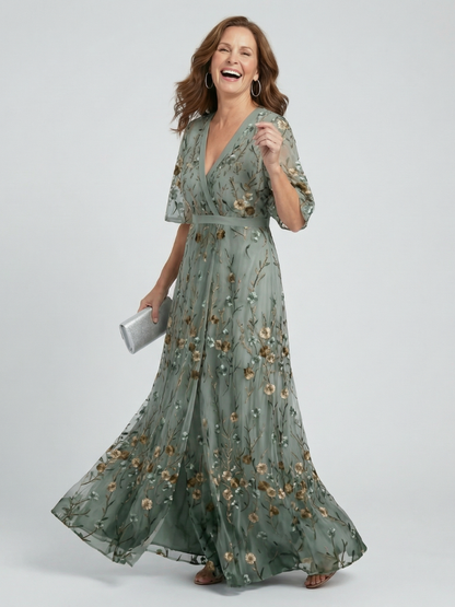 Selora | Women's Relaxed Halter Bloom Flow Maxi Dress