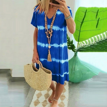 Wilma | Women's Effortless Tie-Dye Midi Dress