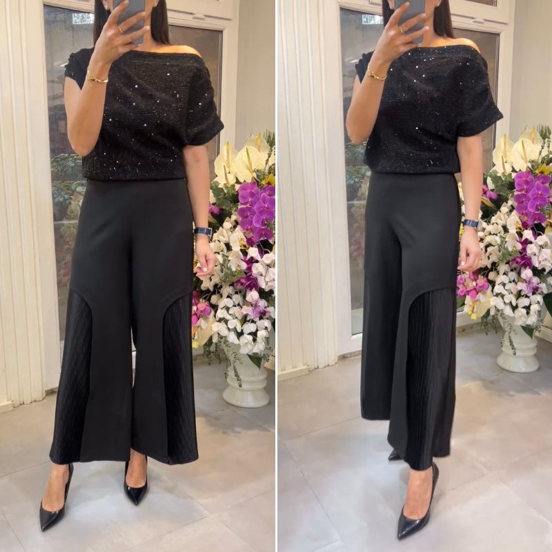 Yumi | Women's Elegant Two-Piece Set with Sequins