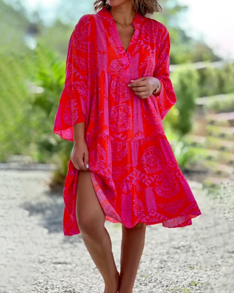 Joyce | Women's Relaxed Elegant Boho Chic Midi Dress