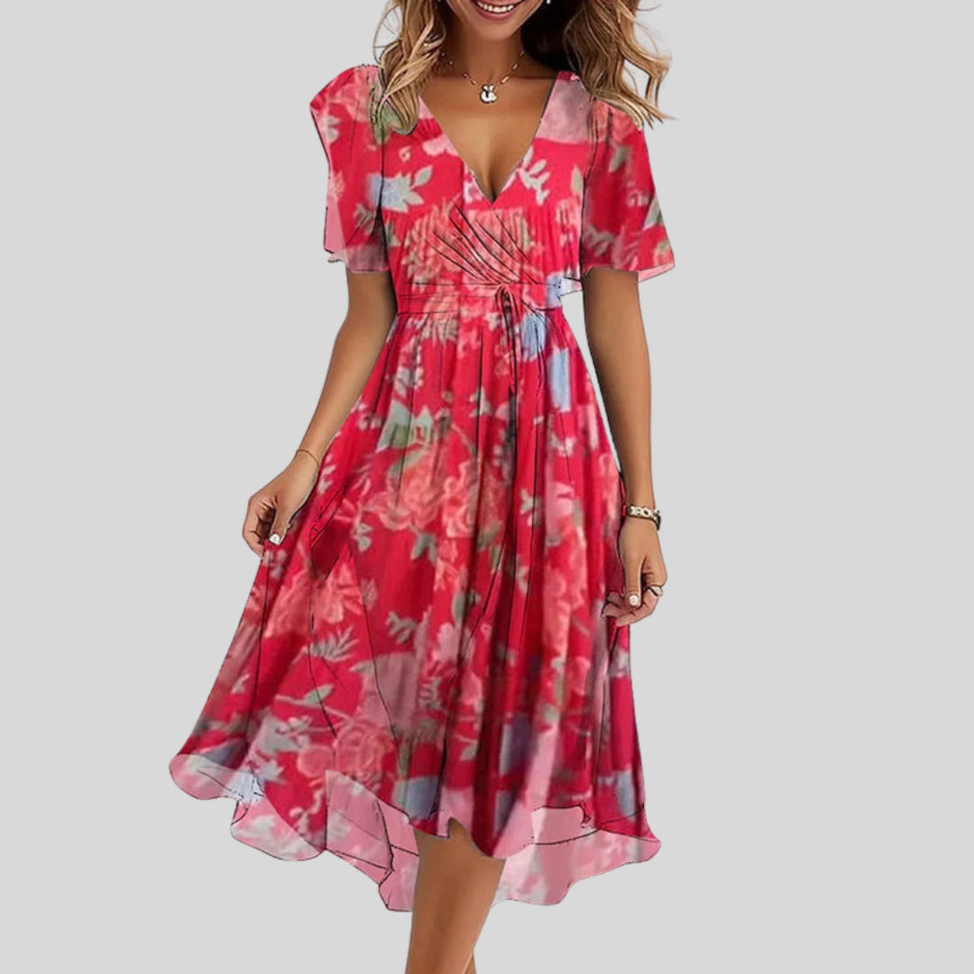 Naomie | Elegant Summer Midi Dress for Women