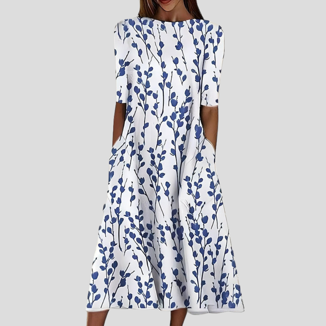 Sela | Women's Coastal Floral Midi Dress