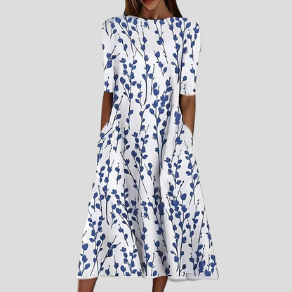 Sela | Women's Coastal Floral Midi Dress
