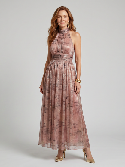 Imogen | Women's Textured Finish Sleeveless Midi Dress