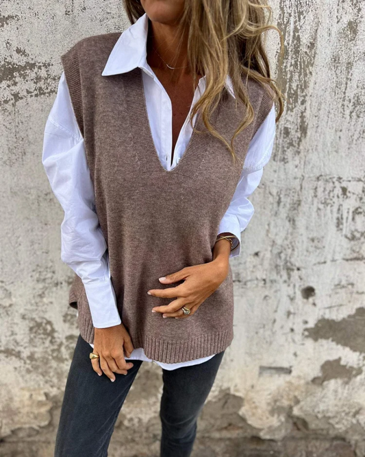 Addison | Women's Jumper Vest with V-Neck