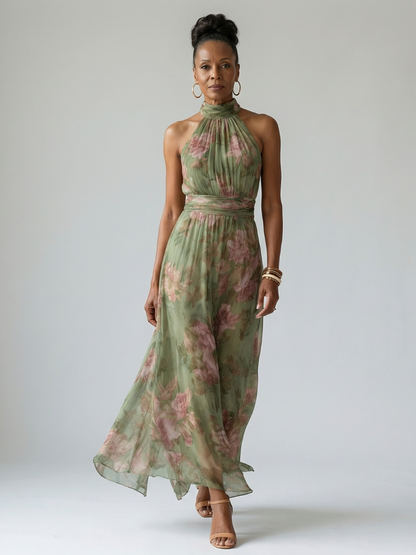 Mirelle | Women's Gathered Halter Midi Dress