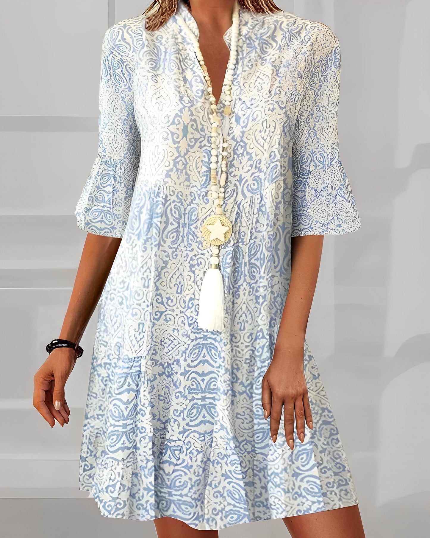 Sarah | Women's Boho Floral Summer Mini Dress