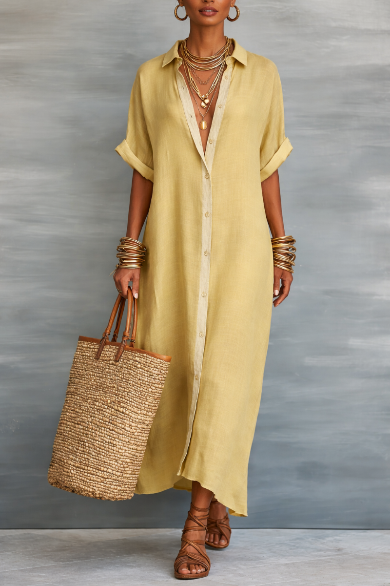 Manelle | Women's Maxi Dress with Minimalist Line
