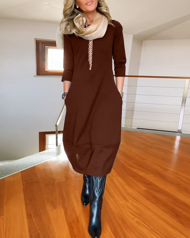 Sara | Women's Chic and Cozy Midi Dress