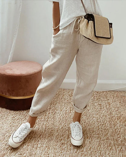 Women's Relaxed Lotte Luxe Comfort Trousers with Pockets