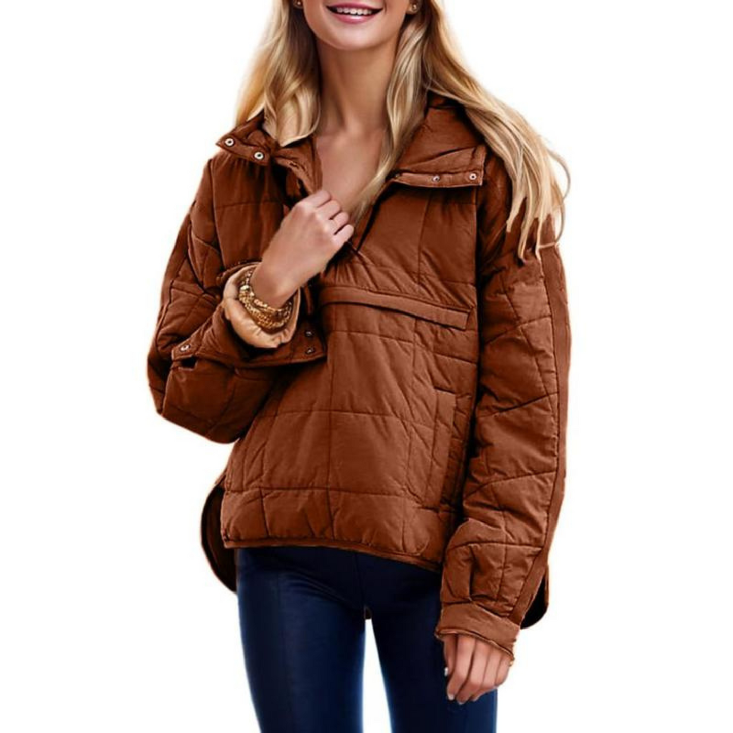 Fely | Women's Oversized Hooded Pullover Jacket