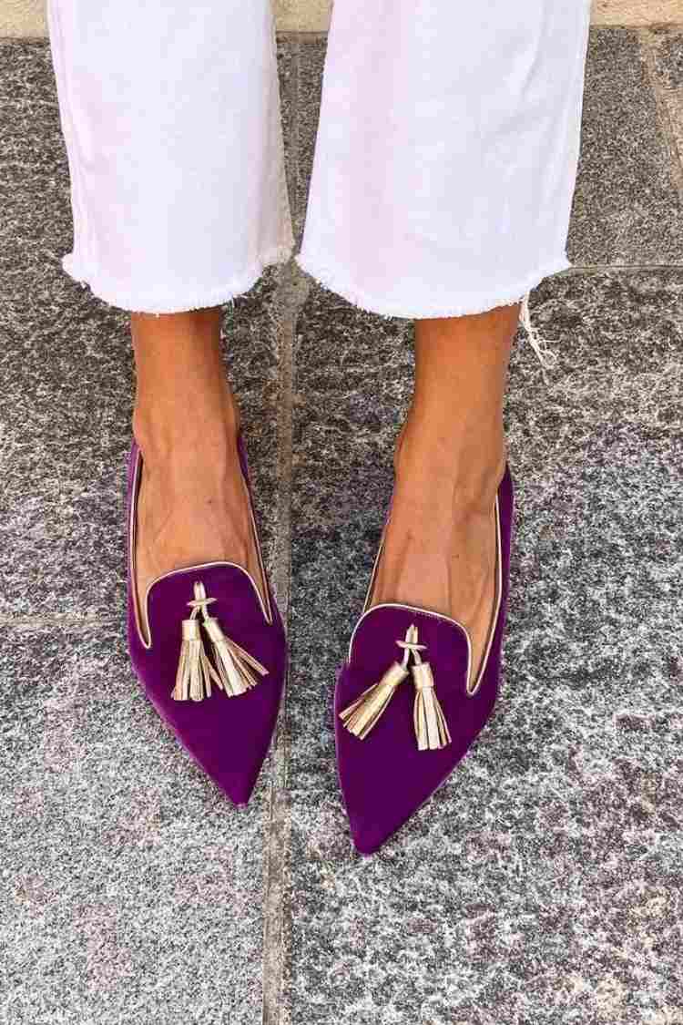 Women's Cushioned Pointed-Toe Loafer With Elegant Tassel
