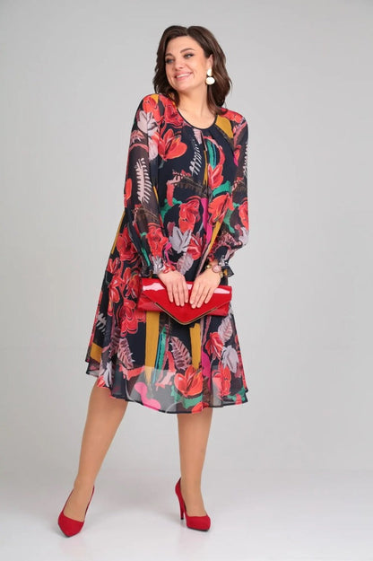 Andrea | Women's Stylish Floral Midi Dress