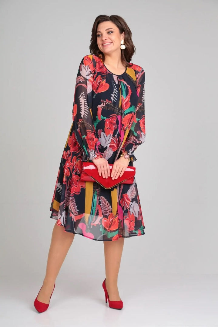 Women's Relaxed Florinda Graceful Floral Mini Dress